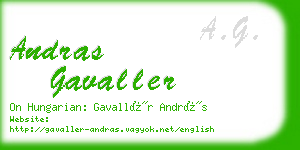 andras gavaller business card